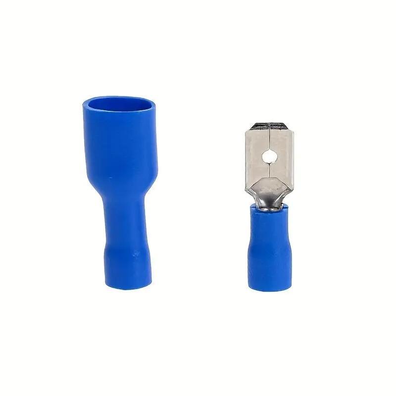 100 Pcs/50 Pairs Female/Male Spade Connectors 16-14 AWG Spade Quick Disconnect Connectors Insulated Spade Wire Crimp Terminal