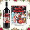 Christmas Wine Bottle Sticker DIY Self-Adhesive Stickers Easy To Use 12x10cm