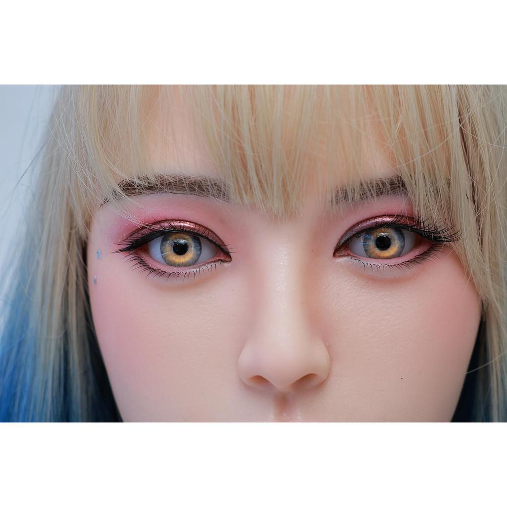 100 % Silikon-Sexpuppenkopf Standardperücke Passend für 130-180 cm große Vollpuppenkörper M16 und Standardschrauben 2 Verbindungsmethoden GJ-ZP018