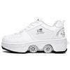 Roller Shoes with Wheels: Parent-Child Transformable Skating Shoes for Men, Women, and Children with Inline Skating and Night Glow Features.