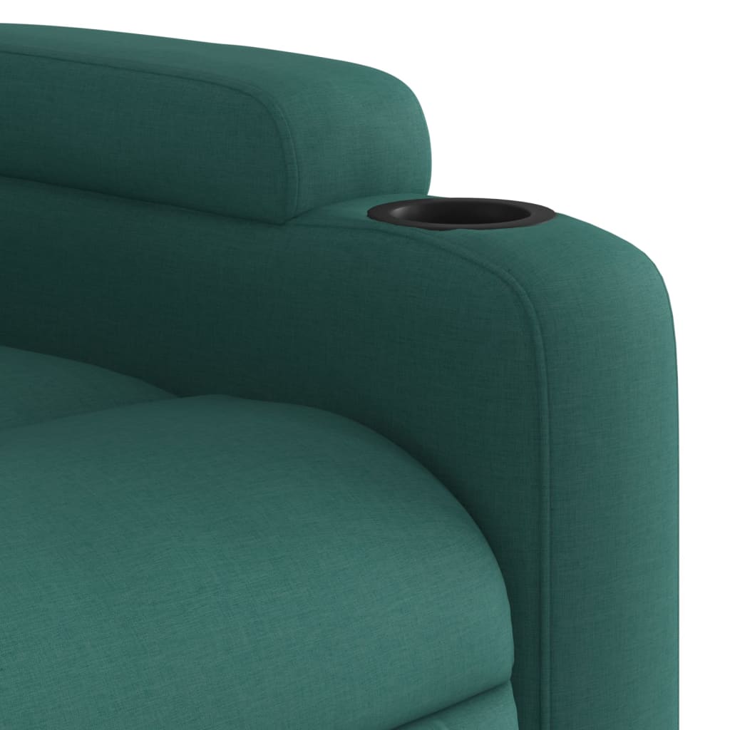 Recliner with Rising Function Dark Green Fabric