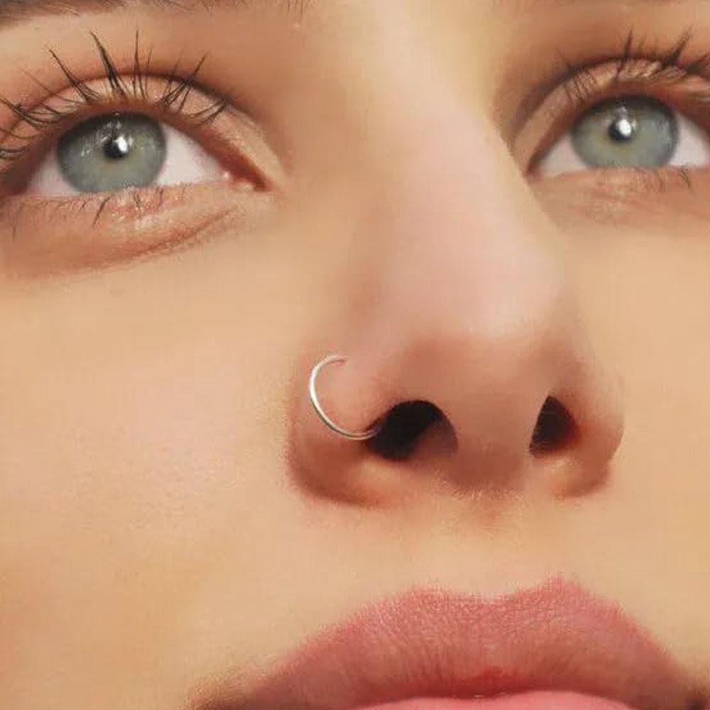 12-teiliges vergoldetes Diamant-Nasenring- & Stecker-Set