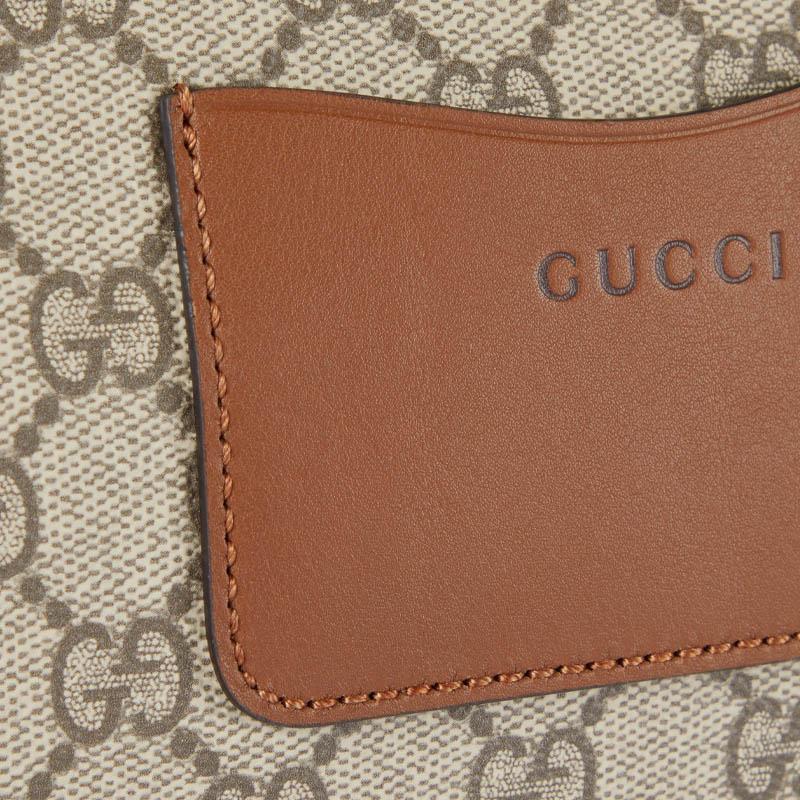 Gucci GG Emblem Monogram Adjustable Detachable Shoulder Strap Zipper Closure Coated Fabric Crossbody Bag Small Men Bags 821155-FAED3-9786