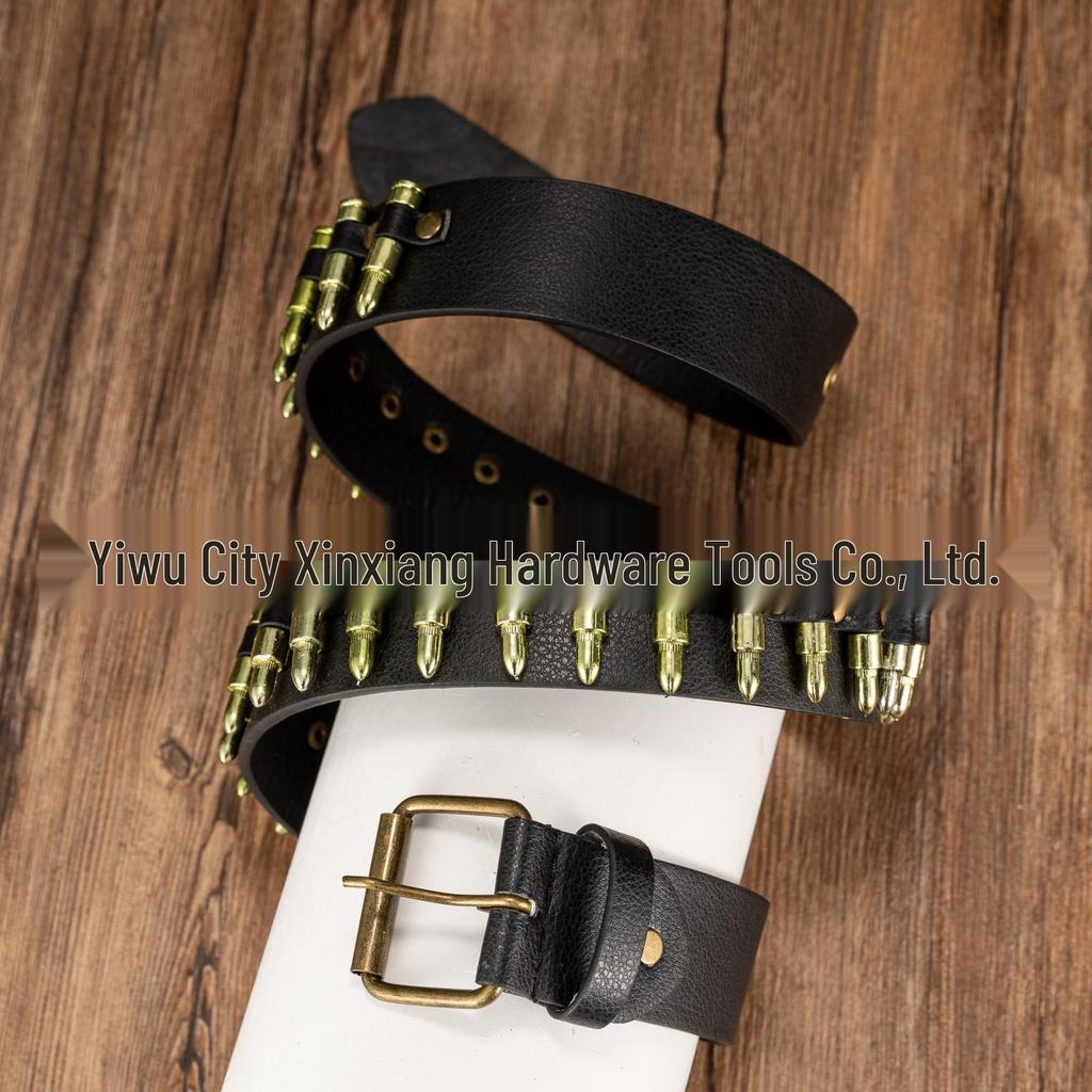 Retro Punk PU Leather Bullet Belt
