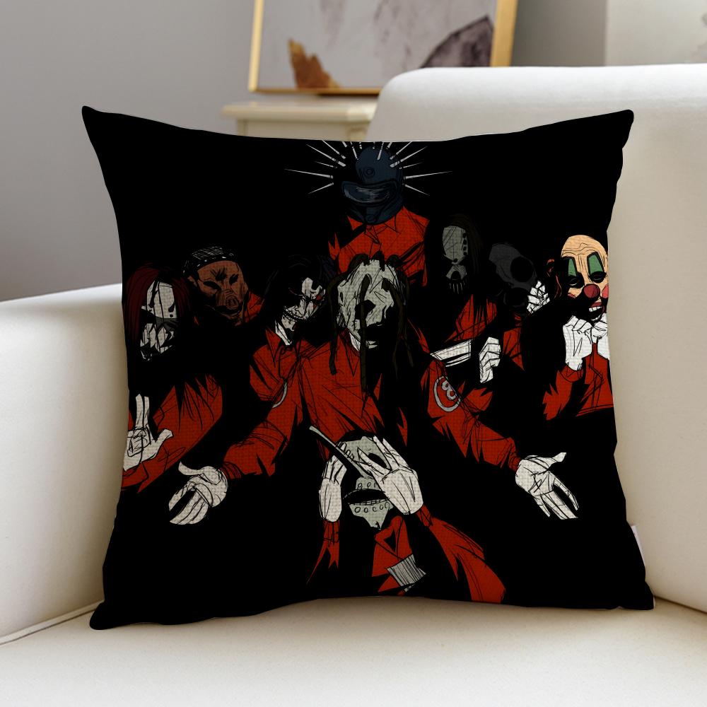 Brutal SSlipknotS Cushion Cover Breathable and skinfriendly linen pillowcase square removable and washable cushion