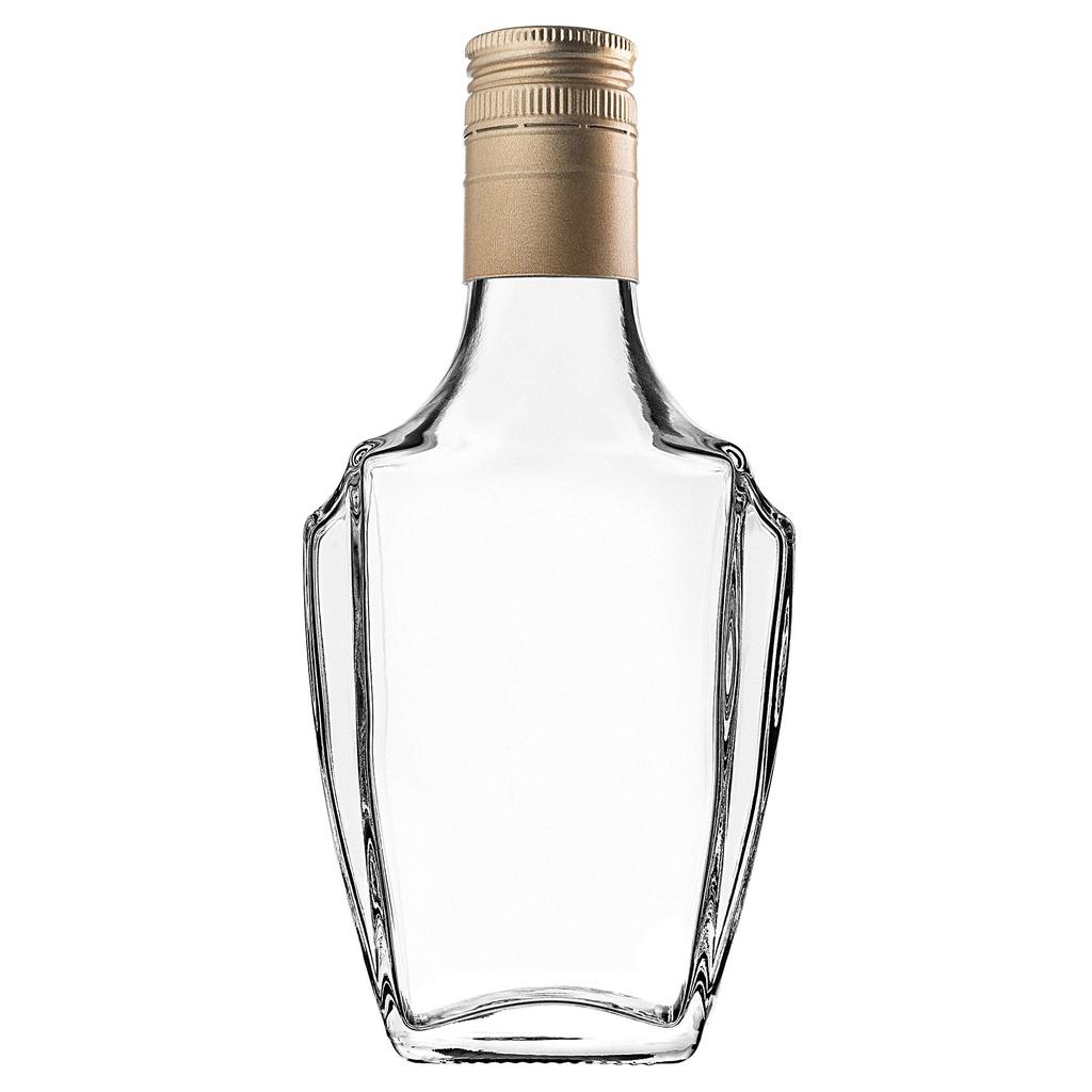 KADAX Glasflasche für Likör 250ml mit langem Schraubverschluss 5 Stück