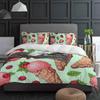 Summer Ice Cream Fruit Strawberry Duvet Cover With Pillow Case Custom 3pcs Bedding Set Quilt Cover Double Bed Home Textile