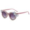 New, European and American personalized cat eye sunglasses, handmade large butterfly diamond-encrusted glasses exaggerated sunglasses B
