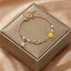 Kpop Irregular Imitation Pearl Bracelet For Women Korean Natural Stone Pendant Adjustable Cuff Bracelets Anniversary Jewelry