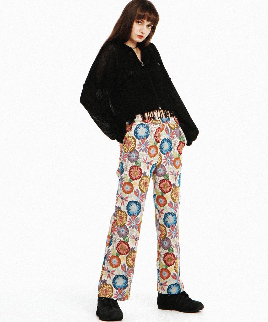 PALETTE Flower Wide Easy Pants (Beige)