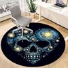 1pc Skull Galaxy Heart Office Round Area Rug, Under Office Chairs Bedroom Living Room Home Decor, Room Deco, Available in Various Sizes