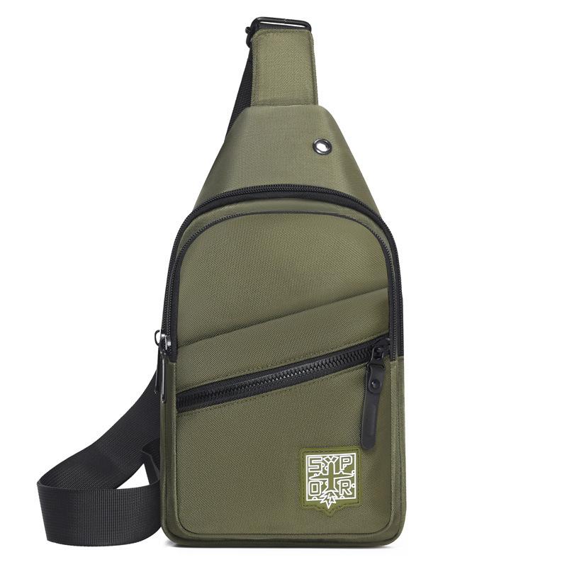 Men's breast bag high-end large-capacity shoulder bag outdoor sports and leisure versatile trend chest messenger bag