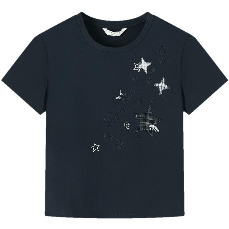 

TonLion Women s Star Print Short Sleeve T-Shirt L