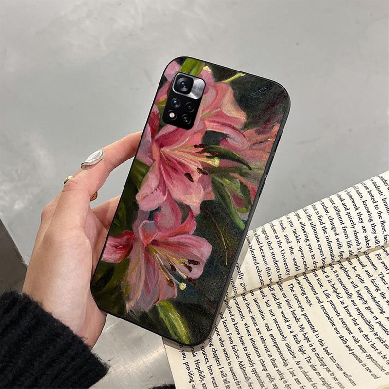 Phone Case For Xiaomi Poco C71 15T 14T Pro Redmi Note 15 14 14 13 Pro Redmi A5 15C 13C Oil Painting Lily Flower