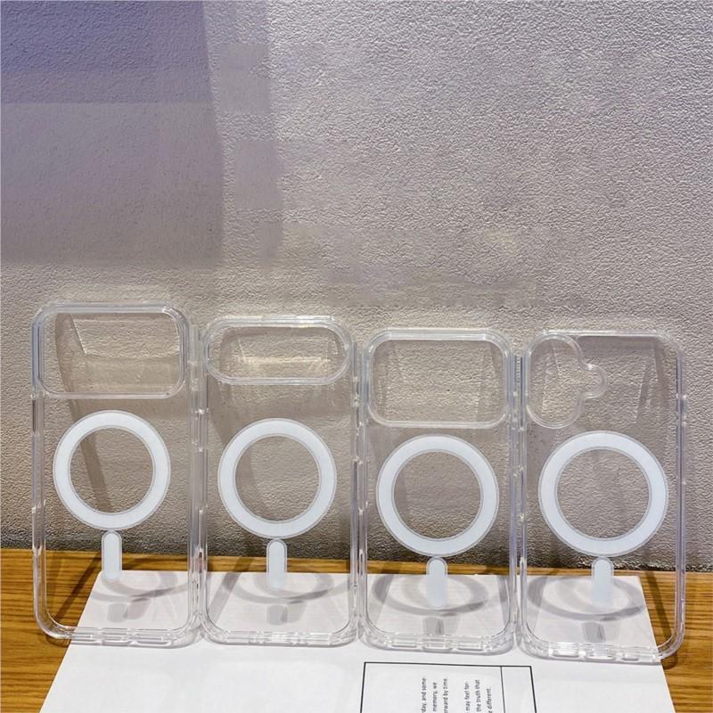 Original Clear For Magsafe Case For Apple iPhone 17 Air 16 16E 15 14 13 12 Mini 11 Pro Max Plus Magnetic Wireless Charging Cover