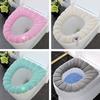 Thickened Portable Knitted Toilet Mat Colorful Stitched Washable Antifreeze O Type Toilet Cover Winter Winter Toilet Antifreeze