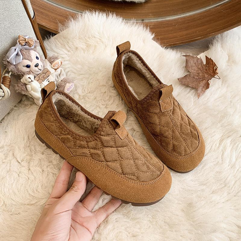 Women's fur integrated thick bottom heightening winter lightweight padded warm snow boots non-slip wear casual sports a stirrup cotton boots