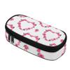 Pencil Case Printed 300D Polyester Zip Around Closure with Mesh Pocket Removable Divider and Pen Slots for School and Study