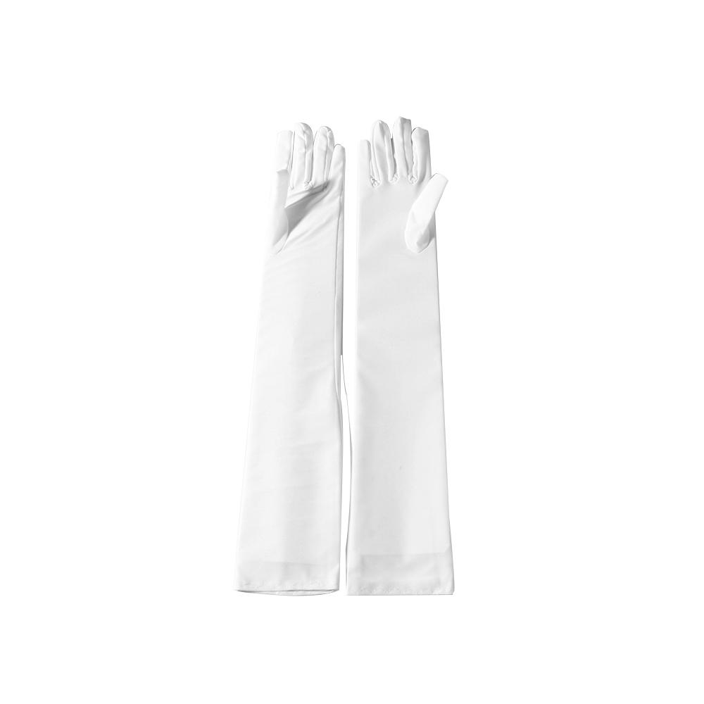 Women Wedding Opera Evening Party Prom Costume Gloves Long Satin