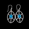 Swiss Blue Topaz Gemstone 925 Sterling Silver Jewelry Handcrafted Earrings 2.00" EE-48-4