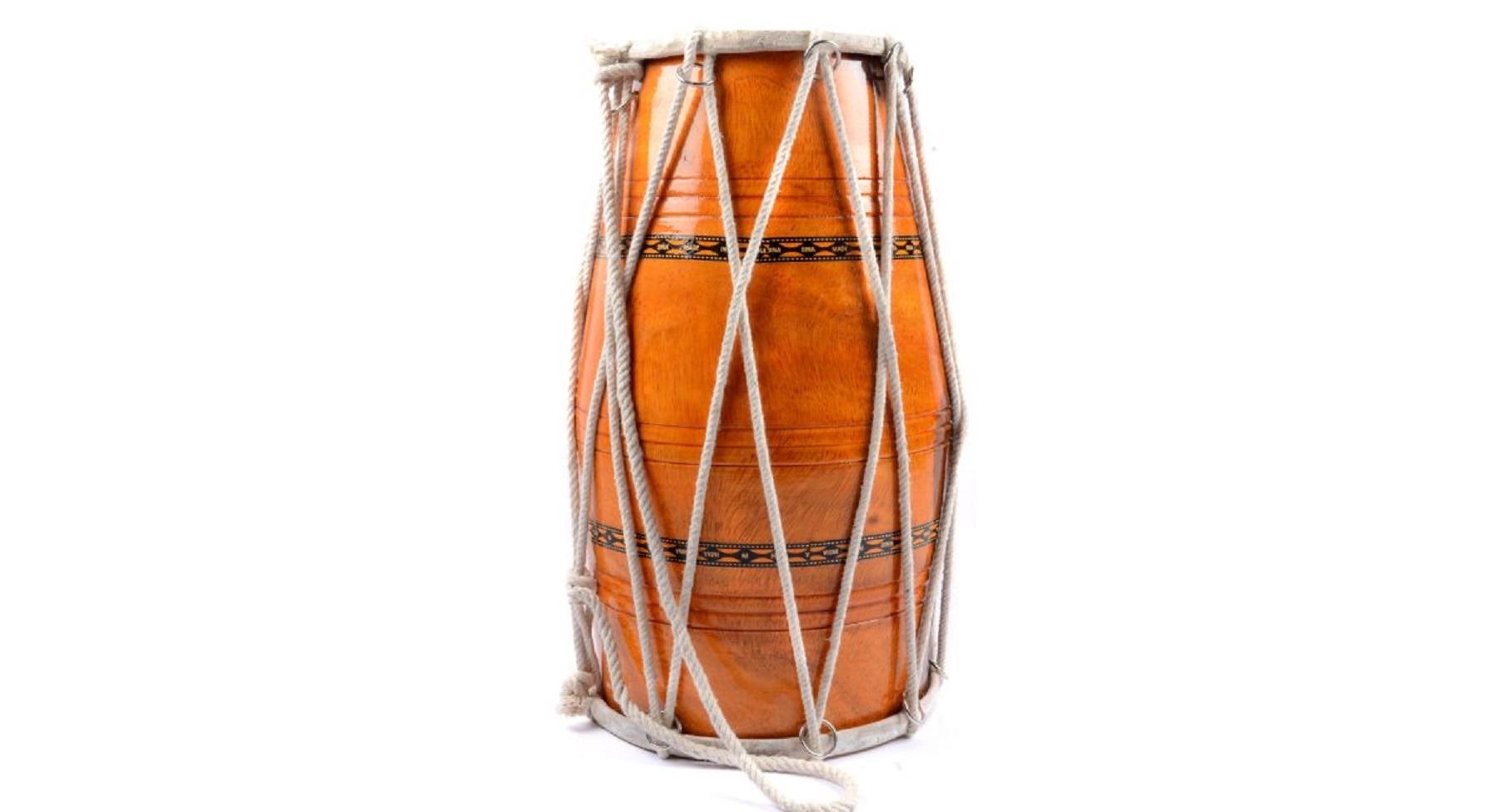 Professional Indian Bina Dholak No. 33 with Carrying Bag – Premium Musical Instrument 54x34x34