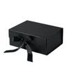 Pure Color Gift Box One-Piece Design Ribbon Decoration Cardboard Folding Box Flip Cover Foldable Gift Packaging Valentine's Day