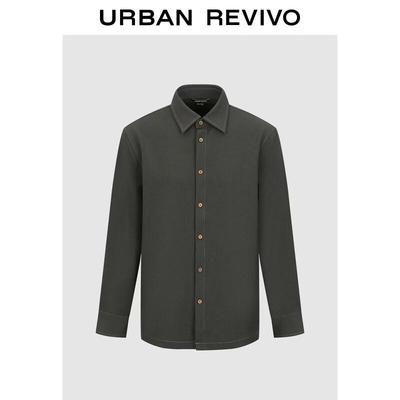 UR Men's Fashion Lapel Loose Button-Down Shirt
