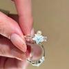 Sea Salt Milk ~ Blue Starfish Shell Ring, Women's Seaside Vacation Style, Stackable Niche Design, Index Finger Ring