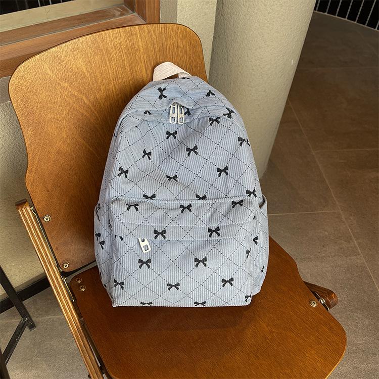 Schoolbag Large Capacity Fresh Sweet Backpack Fashion Bow College Style School Bag Korean Version Lightweight Outdoor Backpack