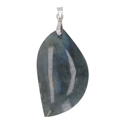 Labradoritový přívěsek Lehký Přírodní Křišťál Tvar Listu Labradoritový Náhrdelník Přívěsek