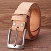 Men's Casual Genuine Leather Pin Buckle Belt - Pure Cowhide for Middle-aged and Young Adults