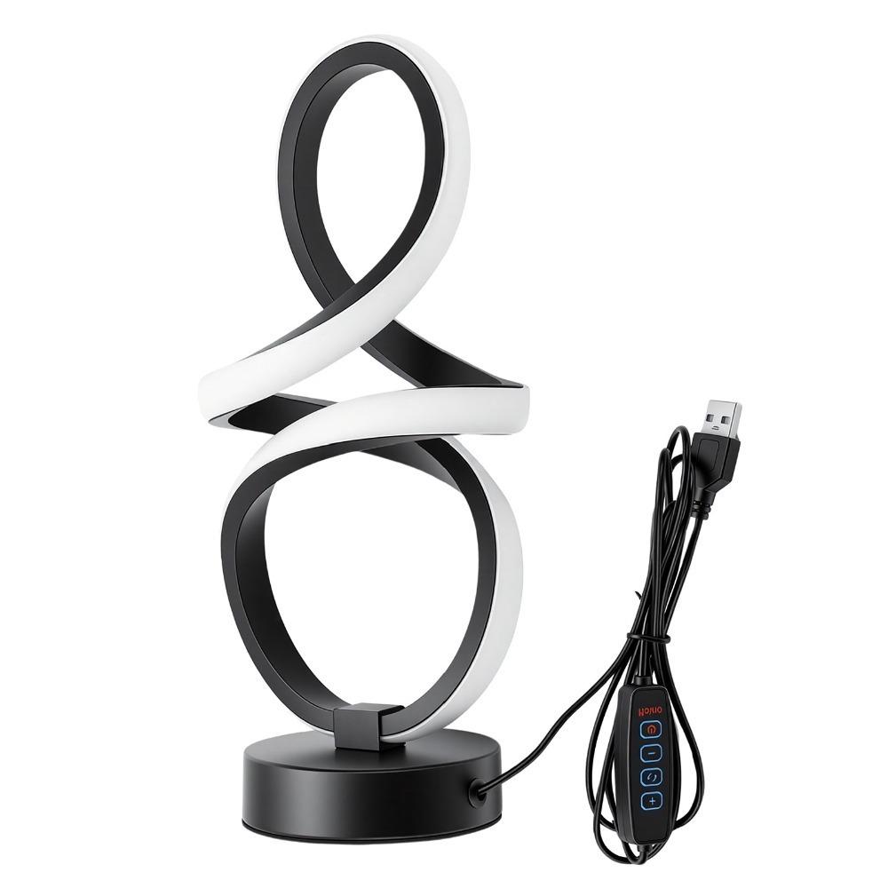 USB Powered Desk Lamp Dimmable Brightness Nightstand Lamp Modern Bedside Lamp  Beauty Salon