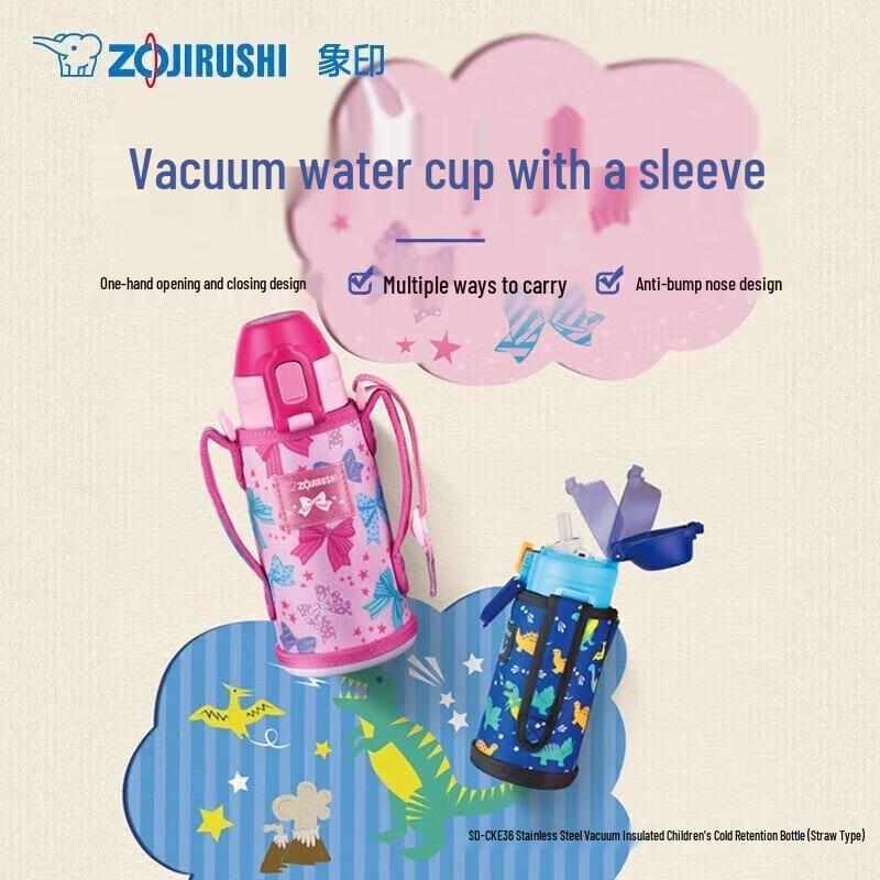 Zojirushi 360ml Stainless Steel Straw Bottle