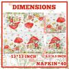 40Pcs Mushroom Paper Napk Mushroom Guest Napk Enchanted Forest Napkin Cottagecore Paper Napkin