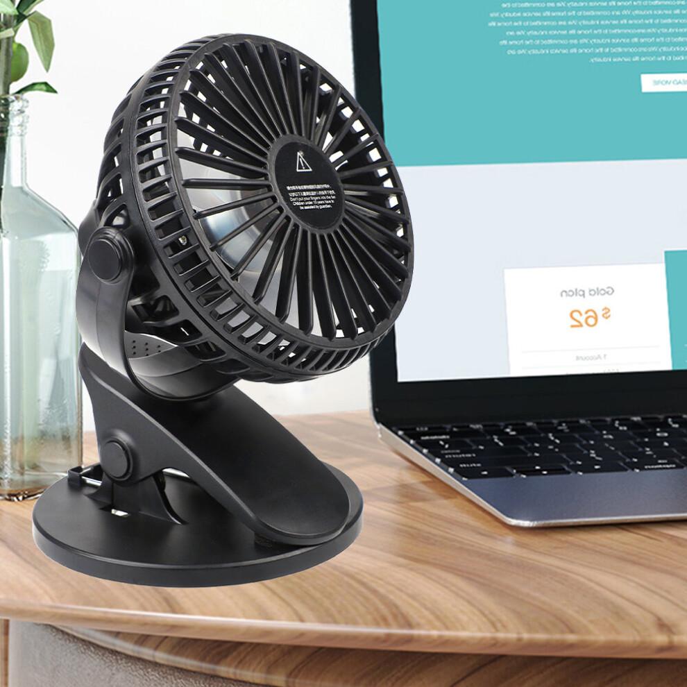 Clip On Stroller Fan USB Mini Personal Desk Fan Rotation Cooling Fan