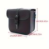 1 Pair of Waterproof PU Leather Motorcycle Saddlebags Detachable Strap Side Storage Toolkit & Tail Luggage