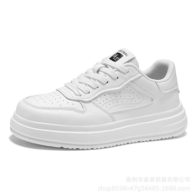 

Четырехсезонные удобные низкие кеды на толстой подошве, легкие амортизирующие спортивные туфли, простые модные универсальные повседневные кеды для скейтборда 44 белый