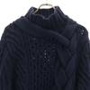 Sacai wool blend Long sleeve Low Gauge Mock Neck sweater 201 Navy Men's Used
