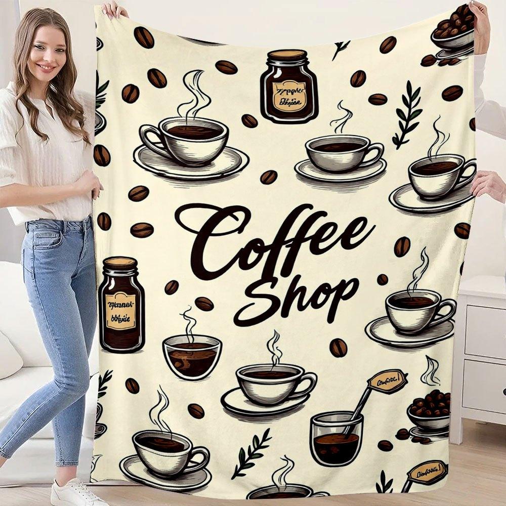 1pc Anime Merchandise Digital Print Fleece Blanket, Machine Washable And Fade-Proof, Sofa Bedroom Nap Gift Small Blanket