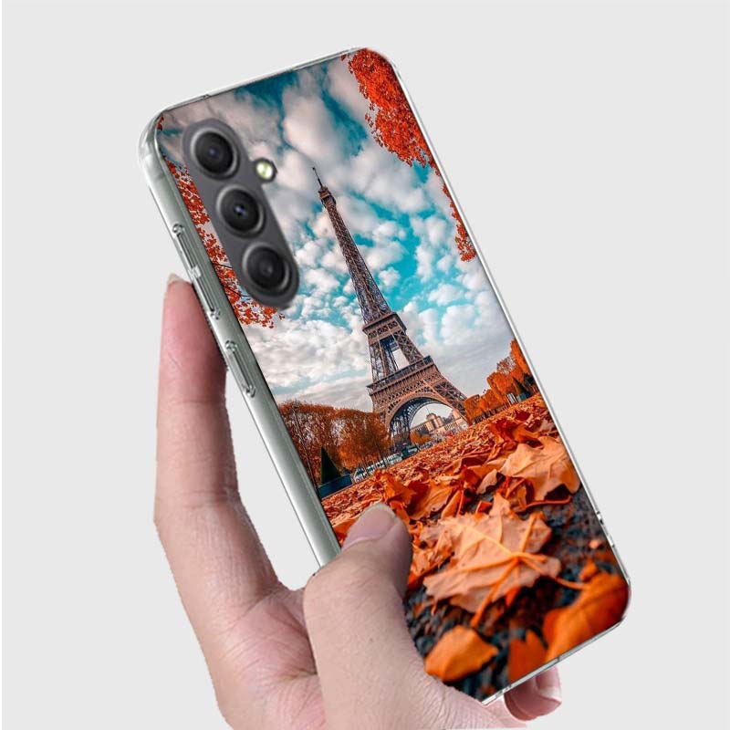 Eiffel Tower Art Phone Case for Samsung A16 A26 A36 A56 A17 A37 A57 A07 A06 A02S A03 A04S A05S Galaxy Note 20 10 A50S A71 A51 A3