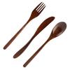 Wiederverwendbares Geschirrset aus Holz im japanischen Stil (Messer & Gabel & Löffel Nur)