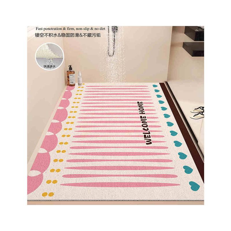 Floor Mat Household Hollow Non-Slip Silk Ring Foot Mat Shower Room Dirt-Resistant And Easy To Take Care Of Floor Mat