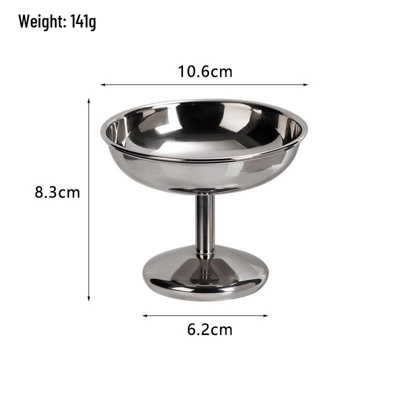 304 Stainless Steel Dessert Cup and Pudding Bowl – Small Snack Plate for Ice Cream