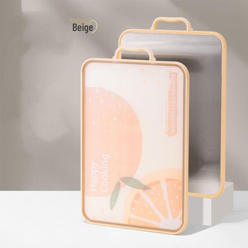 

ZISIZ Orange Stainless Steel Double-Sided Cutting Board