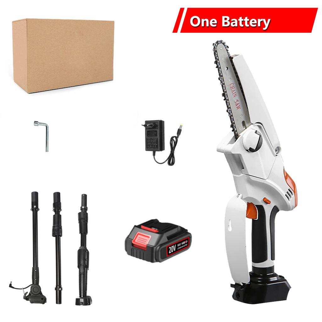 18V 6 Inch Telescoping Pole Electric Chainsaw Cordless Rechargeable High Branch Saw Garden Tree Pruning Tool