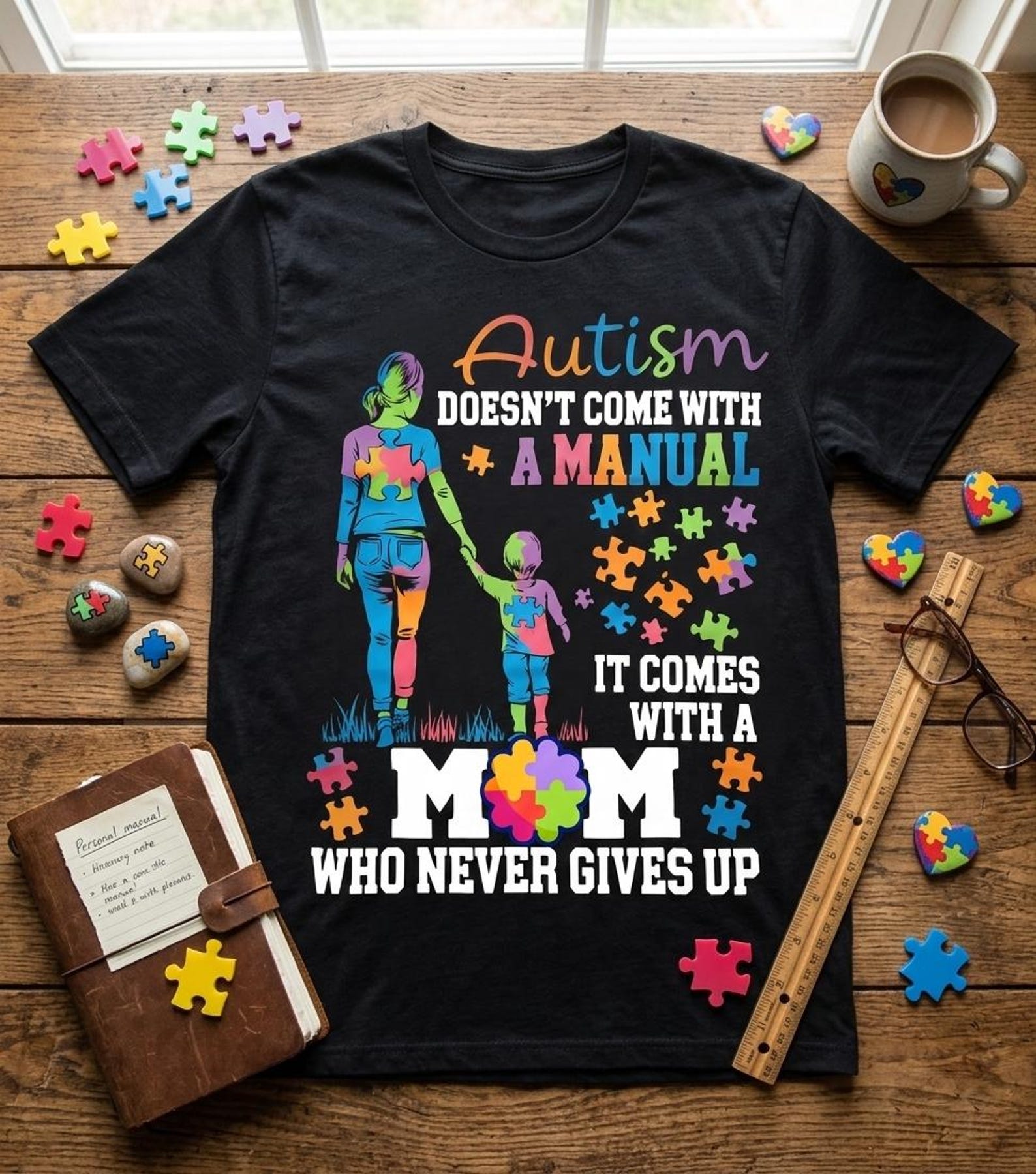 Autism Doesn’t Come With A Manual Shirt Autism Mom Awareness 2026 Tee L