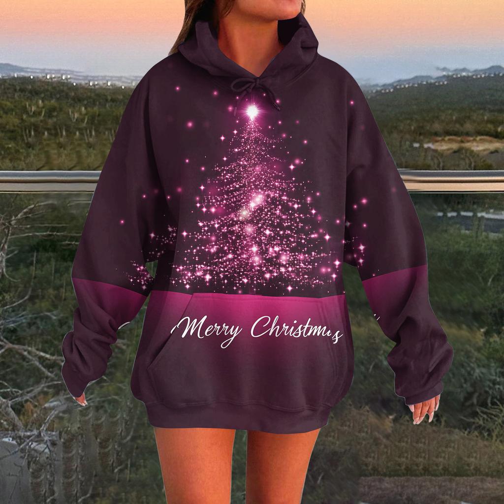 Women's Fashion Daily Versatile Casual Crewneck Sweatshirts Long Sleeve Printed Top Sweatshirts