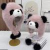 Módní zimní panda klobouk s klapkami na uši z umělé liščí kožešiny pro dospělé a děti