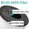 2PCS Plastic Air Cleaners Filter Air Purifier Filter Plastic Air Cleaners HEPA Filter Accessories for BS03 Model