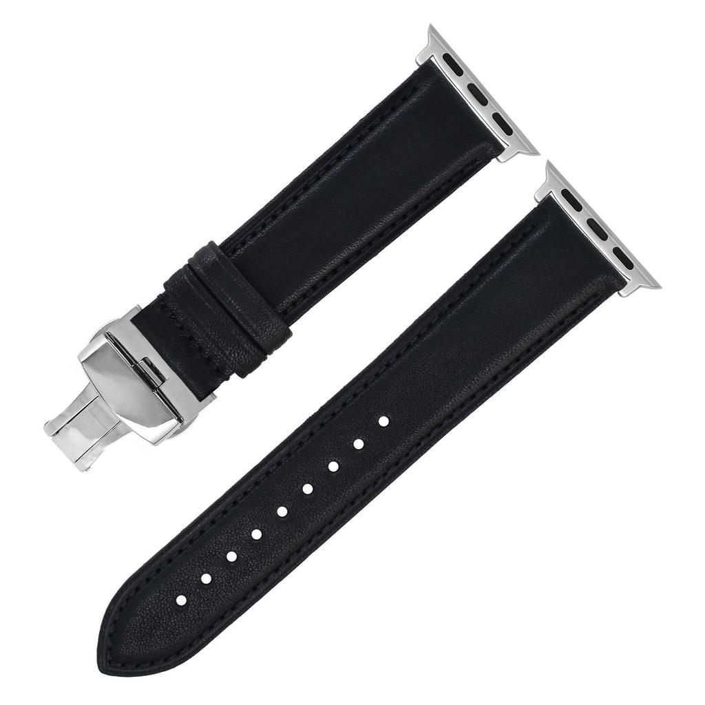 Applicable To Apple Iwatch8/7 Generation Apple Leather Watch With 42Mm Vegetable Tanned Leather Strap